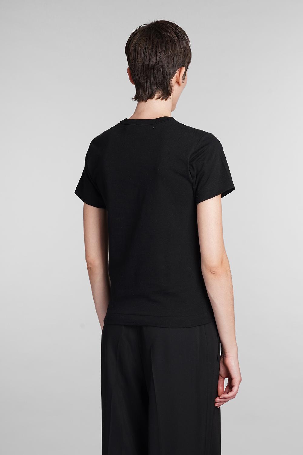 Deliberti Comme des Garcons Play T-shirt in cotone nero cod. 407061 - Deliberti The Luxury Shopping Shopping Online