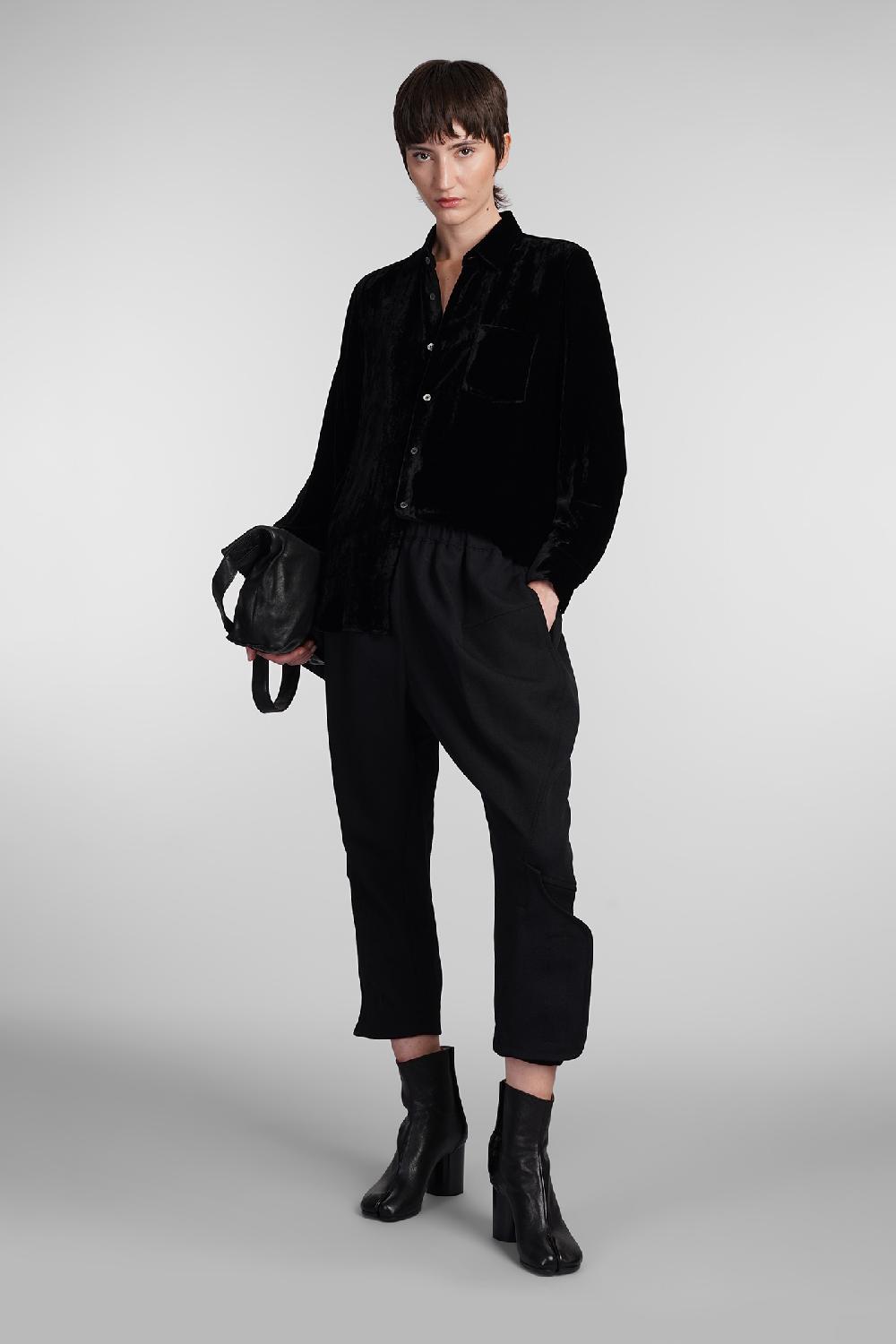 Deliberti Comme des Garcons Camicia in rayon nero cod. 407126 - Deliberti The Luxury Shopping Prezzo Ridotto