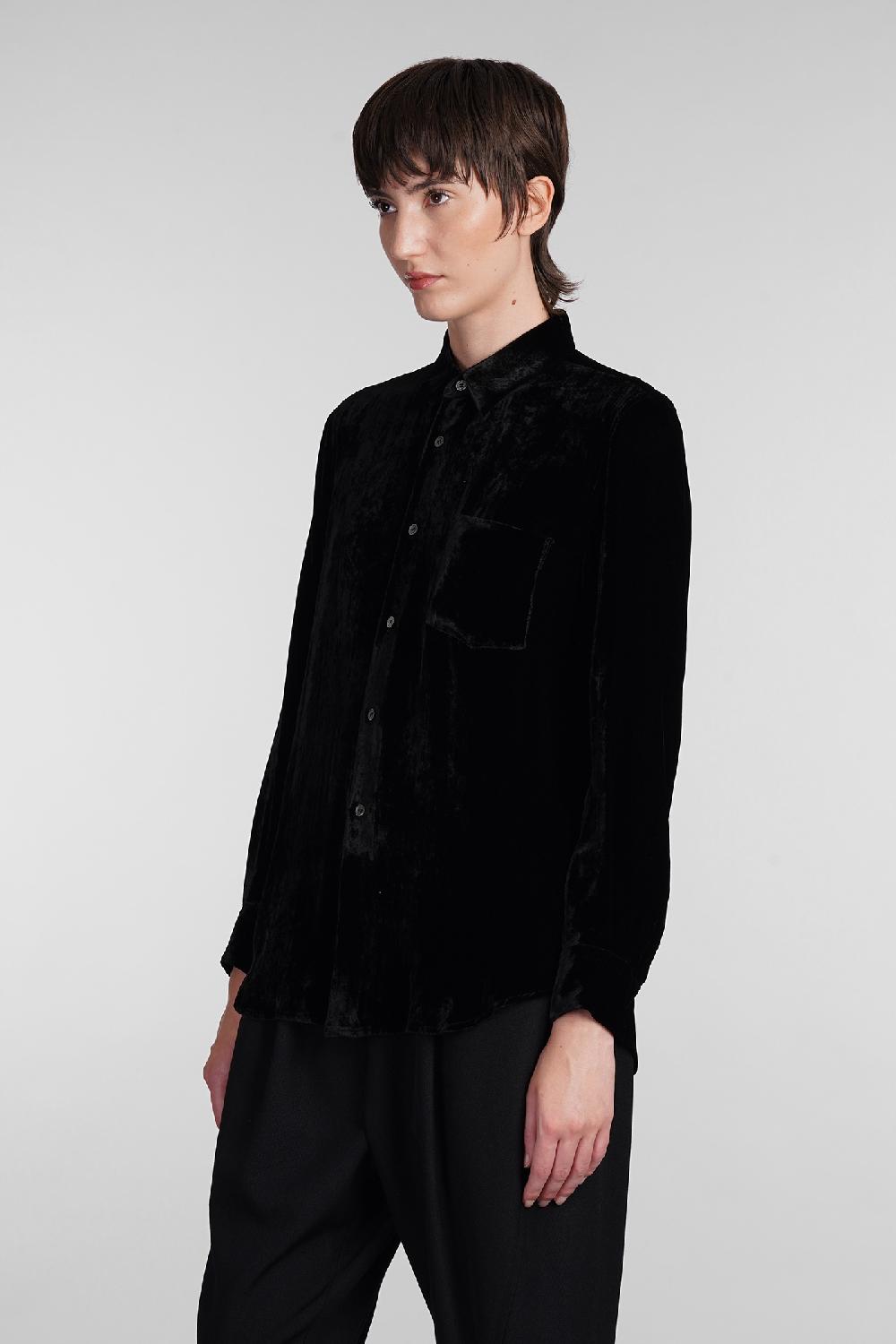 Deliberti Comme des Garcons Camicia in rayon nero cod. 407126 - Deliberti The Luxury Shopping Prezzo Ridotto