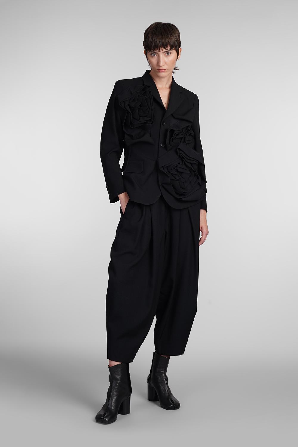 Deliberti Comme des Garcons Blazer in lana nera cod. 407127 - Deliberti The Luxury Shopping Sottocosto