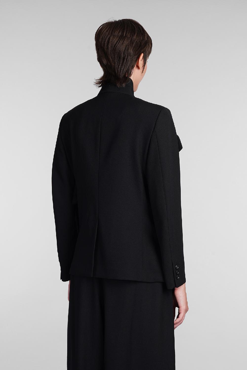 Deliberti Comme des Garcons Blazer in lana nera cod. 407127 - Deliberti The Luxury Shopping Sottocosto