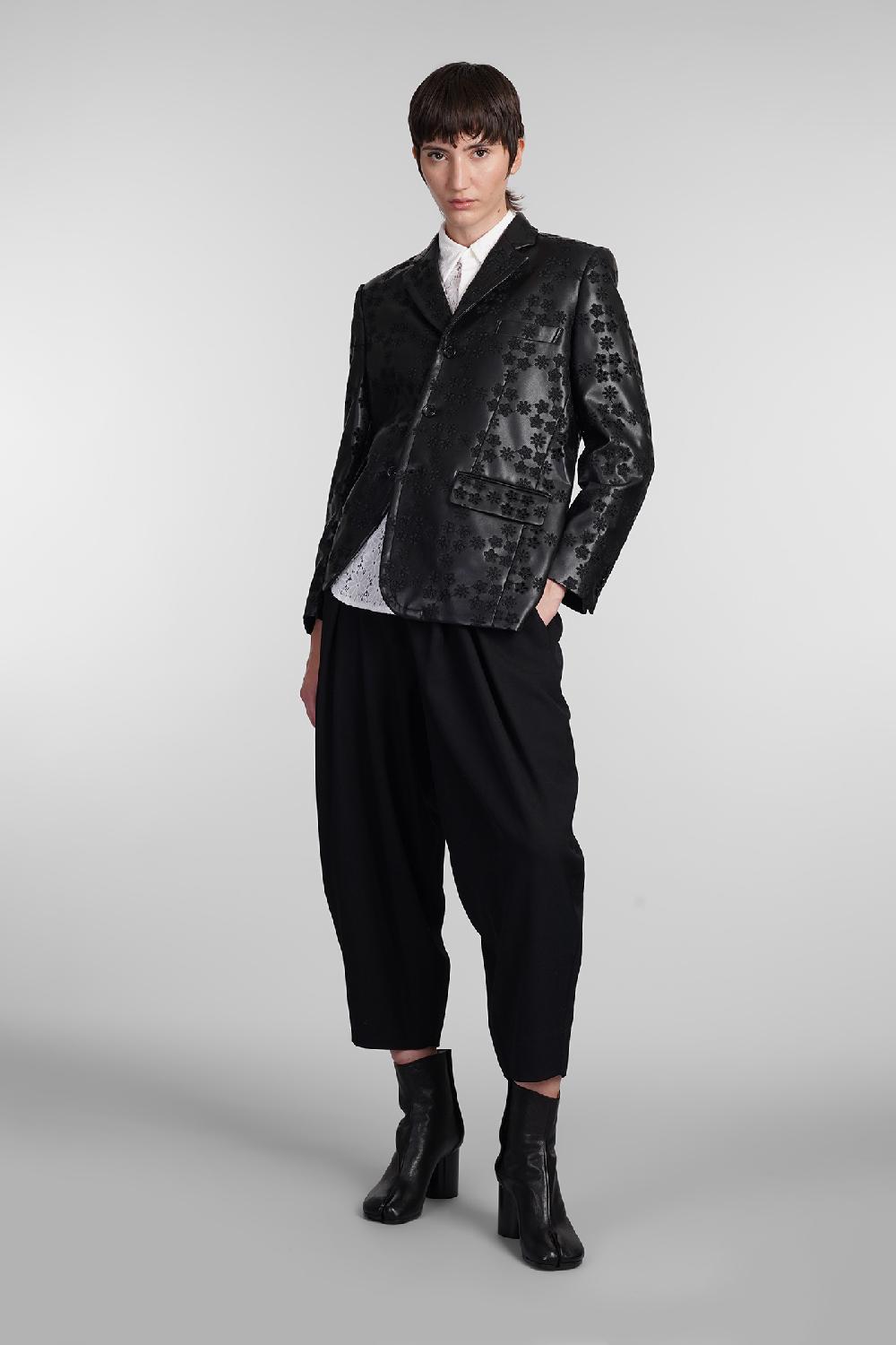 Deliberti Comme des Garcons Giacca in pelle in poliuretano nero cod. 406920 - Deliberti The Luxury Shopping ACQUISTA ORA