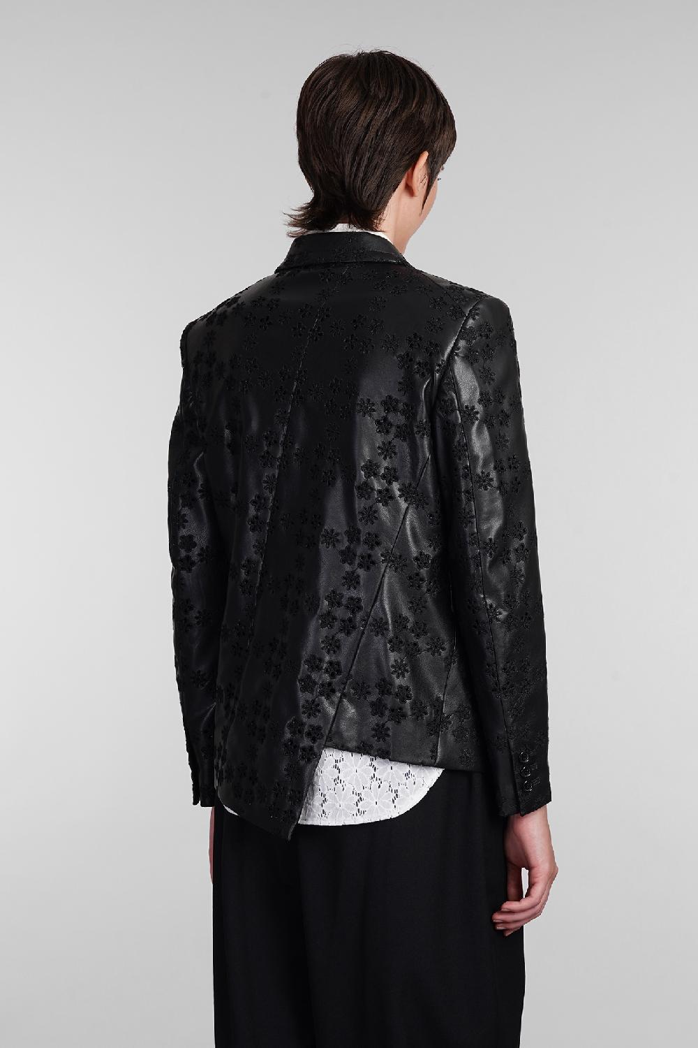 Deliberti Comme des Garcons Giacca in pelle in poliuretano nero cod. 406920 - Deliberti The Luxury Shopping ACQUISTA ORA