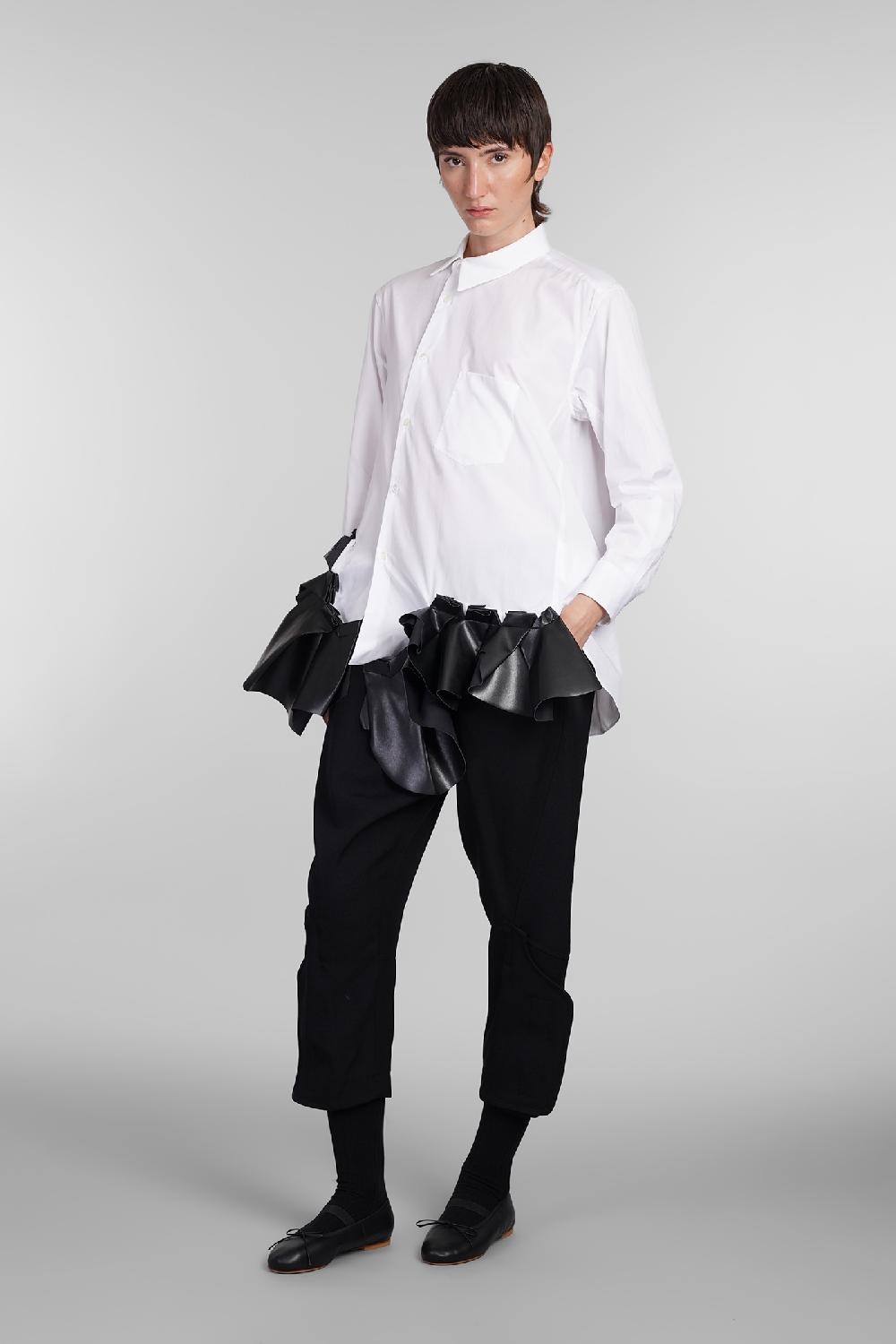 Deliberti Comme des Garcons Camicia in cotone bianco cod. 406921 - Deliberti The Luxury Shopping Presa