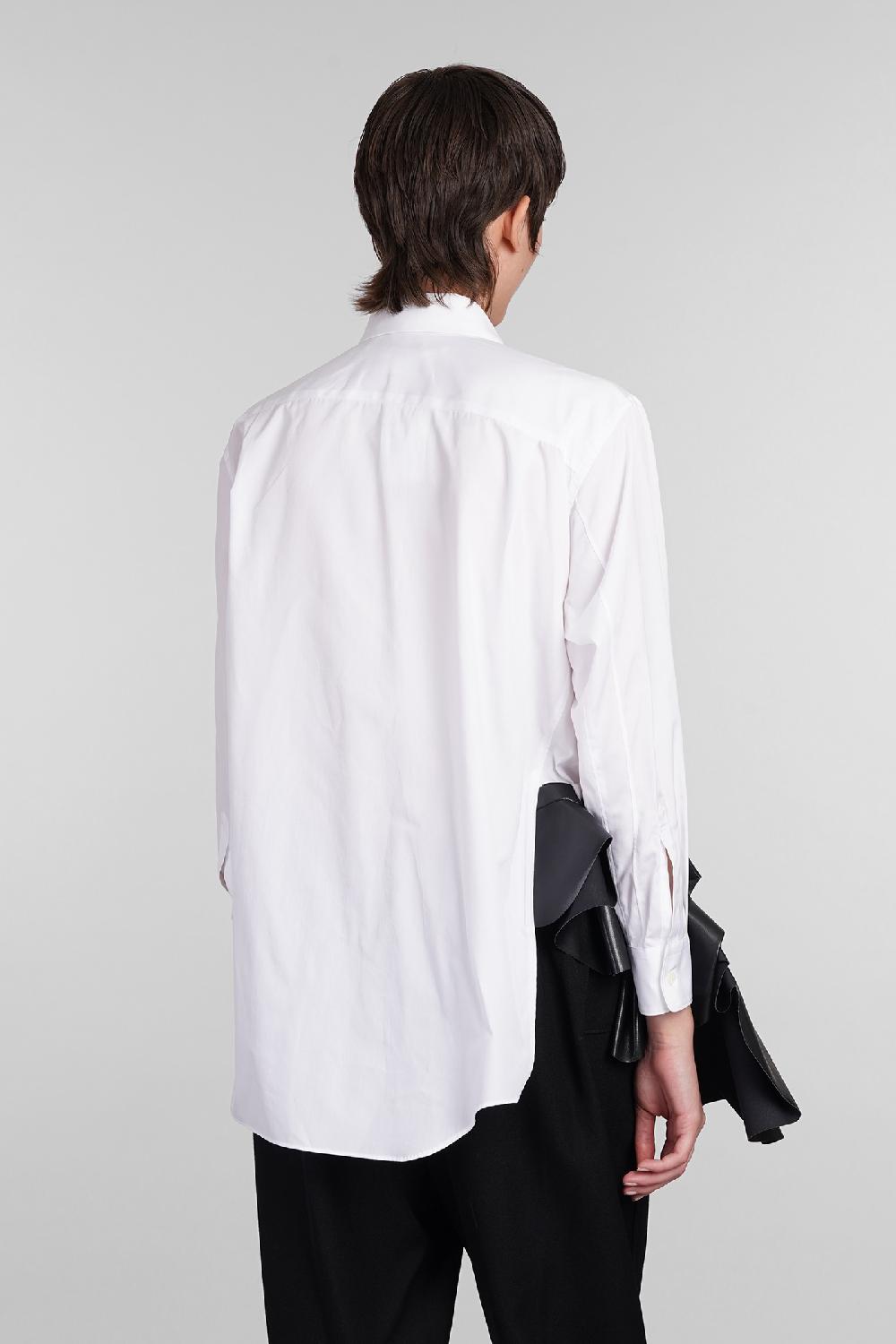 Deliberti Comme des Garcons Camicia in cotone bianco cod. 406921 - Deliberti The Luxury Shopping Presa