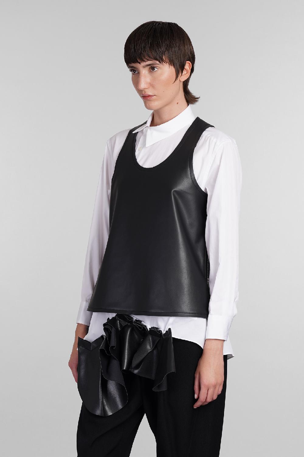 Deliberti Comme des Garcons Topwear in poliuretano nero cod. 406922 - Deliberti The Luxury Shopping Sconto