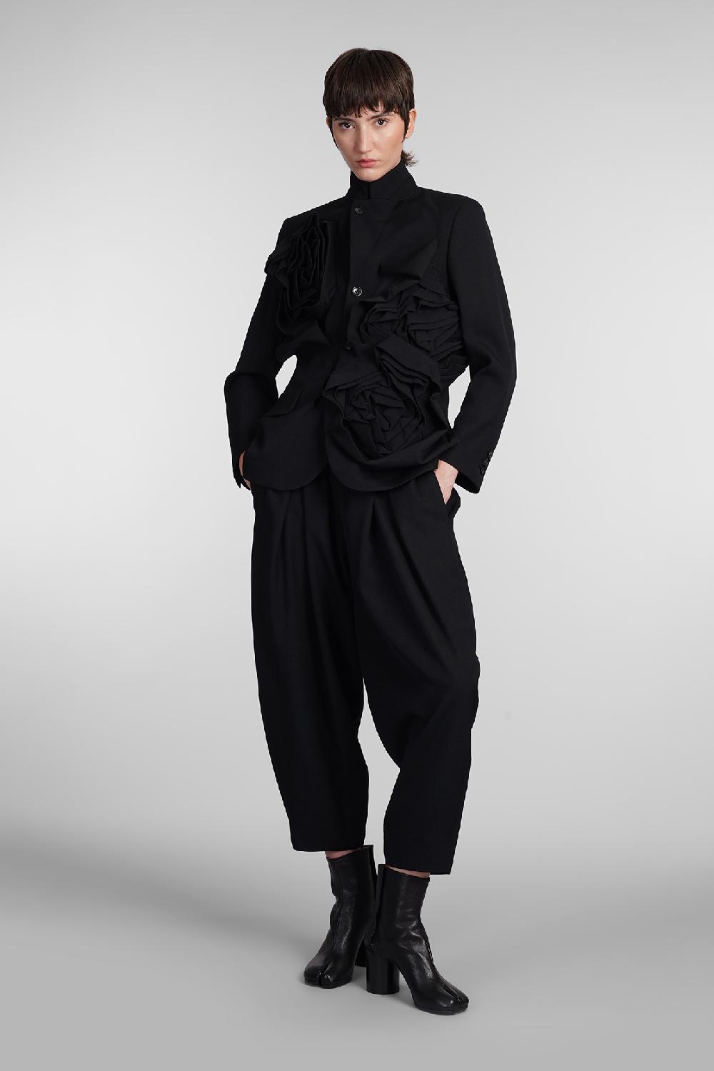 Deliberti Comme des Garcons Pantalone in lana nera cod. 406925 - Deliberti The Luxury Shopping Online