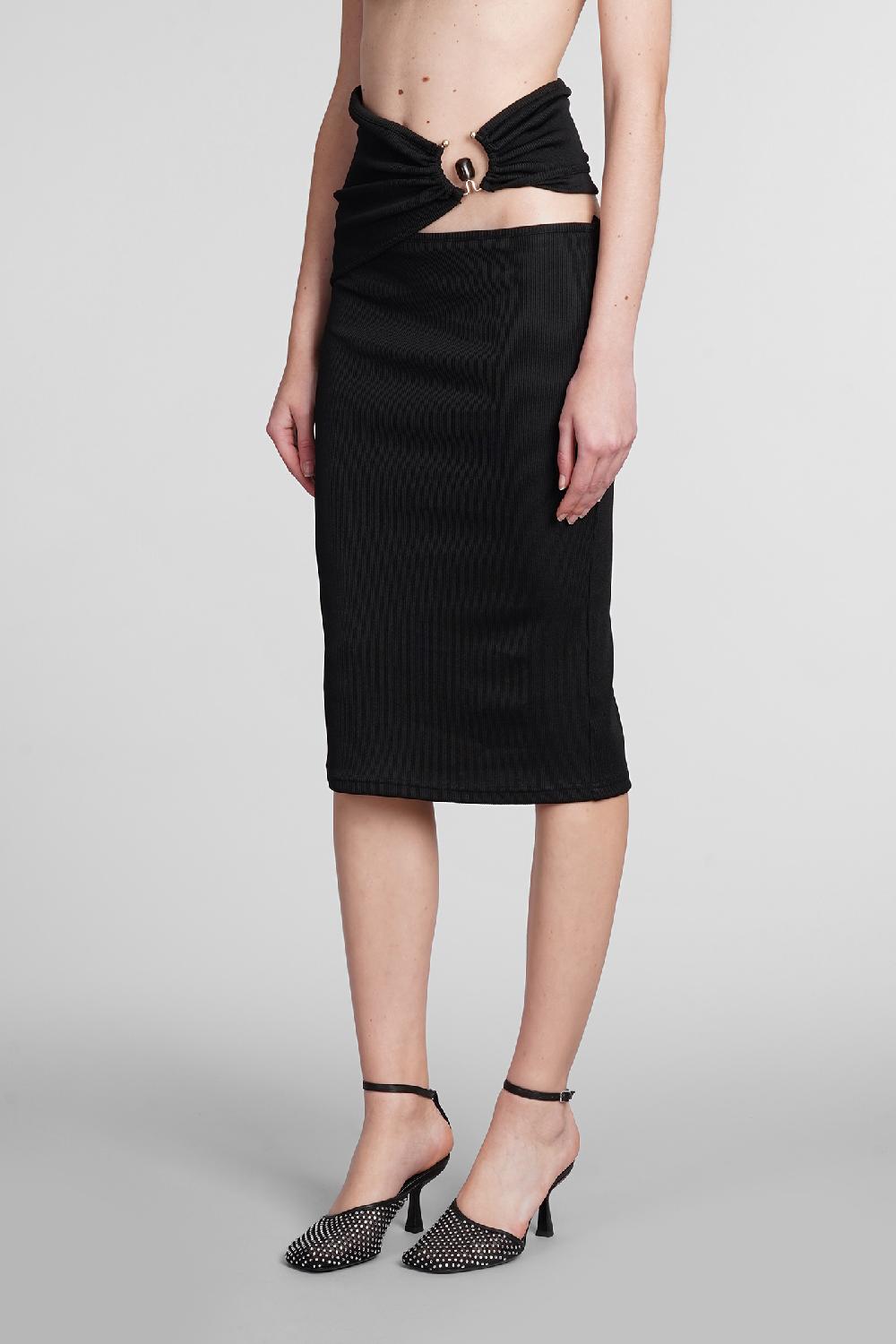 Deliberti Christopher Esber Gonna in poliestere nero cod. 400424 - Deliberti The Luxury Shopping Only for today