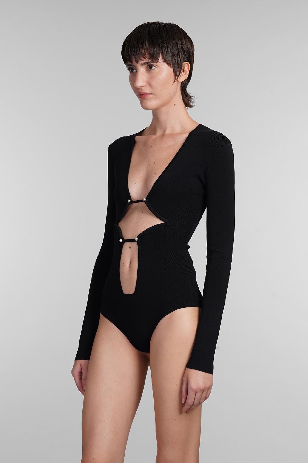 Deliberti Christopher Esber Body in viscosa nera cod. 407679 - Deliberti The Luxury Shopping Vendita Economica
