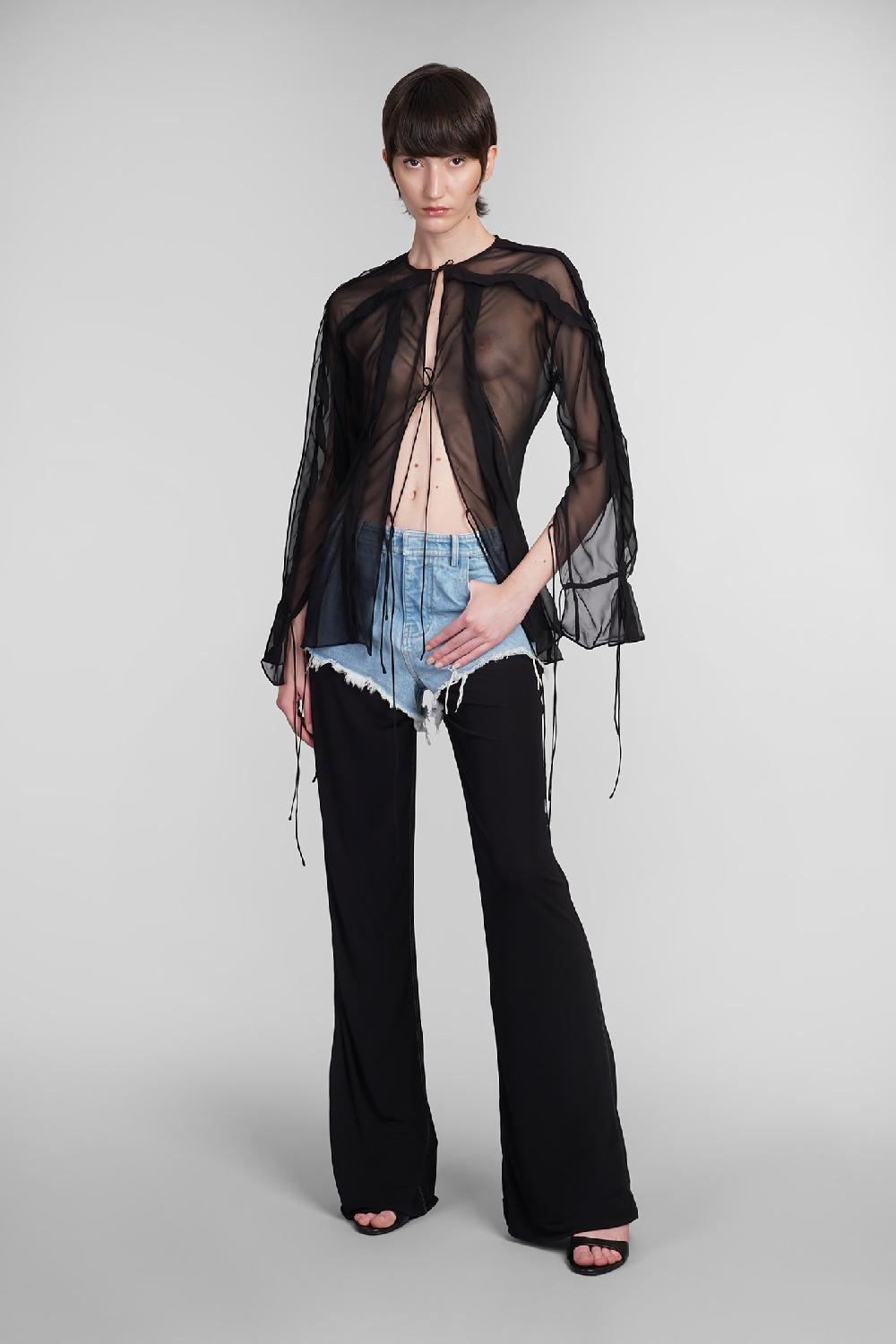 Deliberti Christopher Esber Camicia in seta nera cod. 402356 - Deliberti The Luxury Shopping Moda