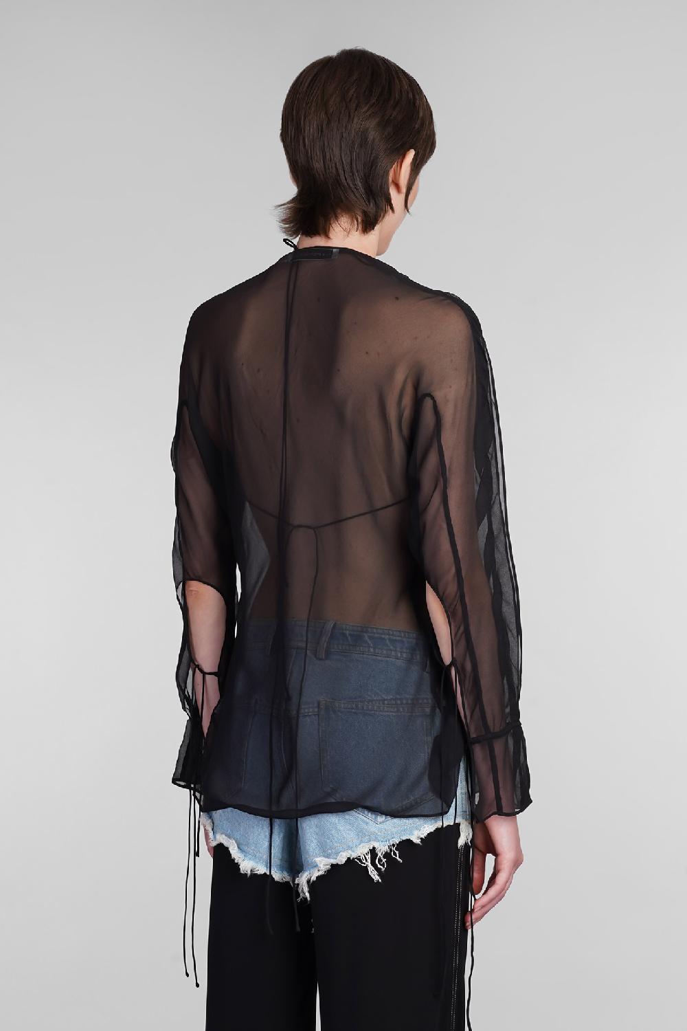Deliberti Christopher Esber Camicia in seta nera cod. 402356 - Deliberti The Luxury Shopping Moda