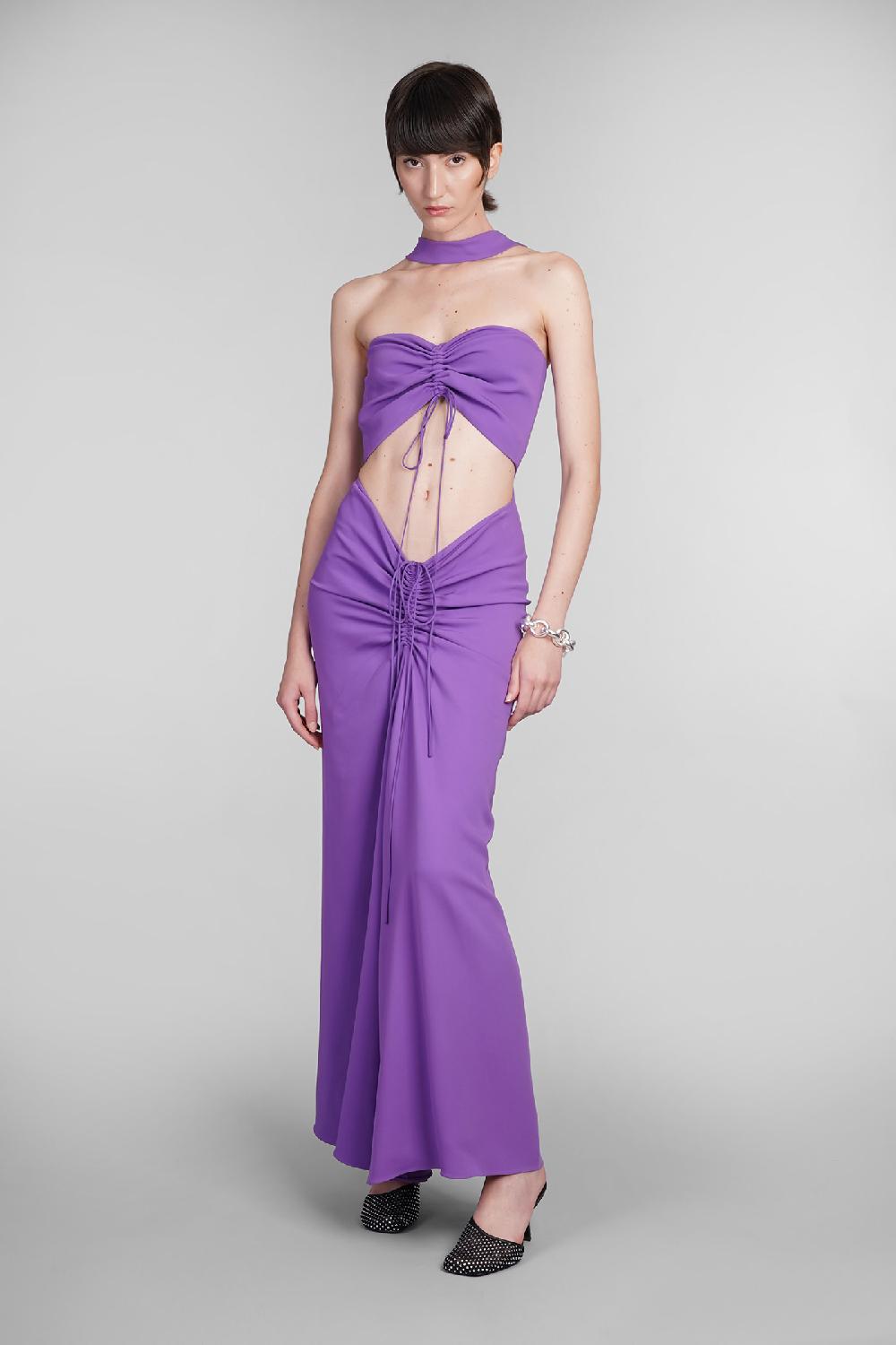 Deliberti Christopher Esber Abito in viscosa viola cod. 402368 - Deliberti The Luxury Shopping Promozione