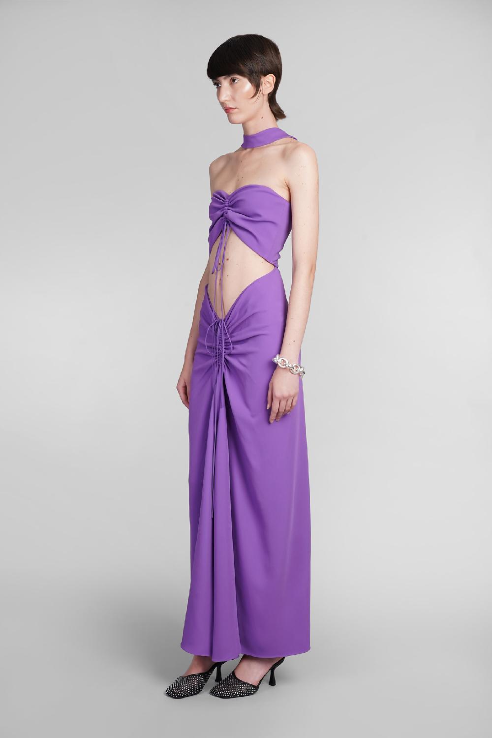 Deliberti Christopher Esber Abito in viscosa viola cod. 402368 - Deliberti The Luxury Shopping Promozione