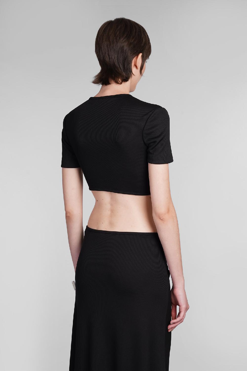 Deliberti Christopher Esber T-shirt in poliestere nero cod. 402370 - Deliberti The Luxury Shopping Pezzi Unici