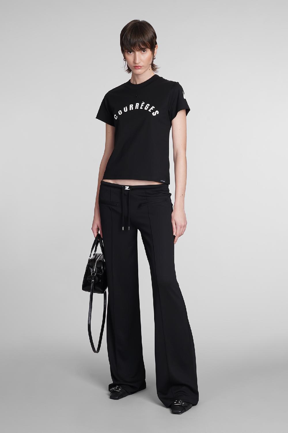 Deliberti Courreges T-shirt in cotone nero cod. 398520 - Deliberti The Luxury Shopping Fino Al -60%