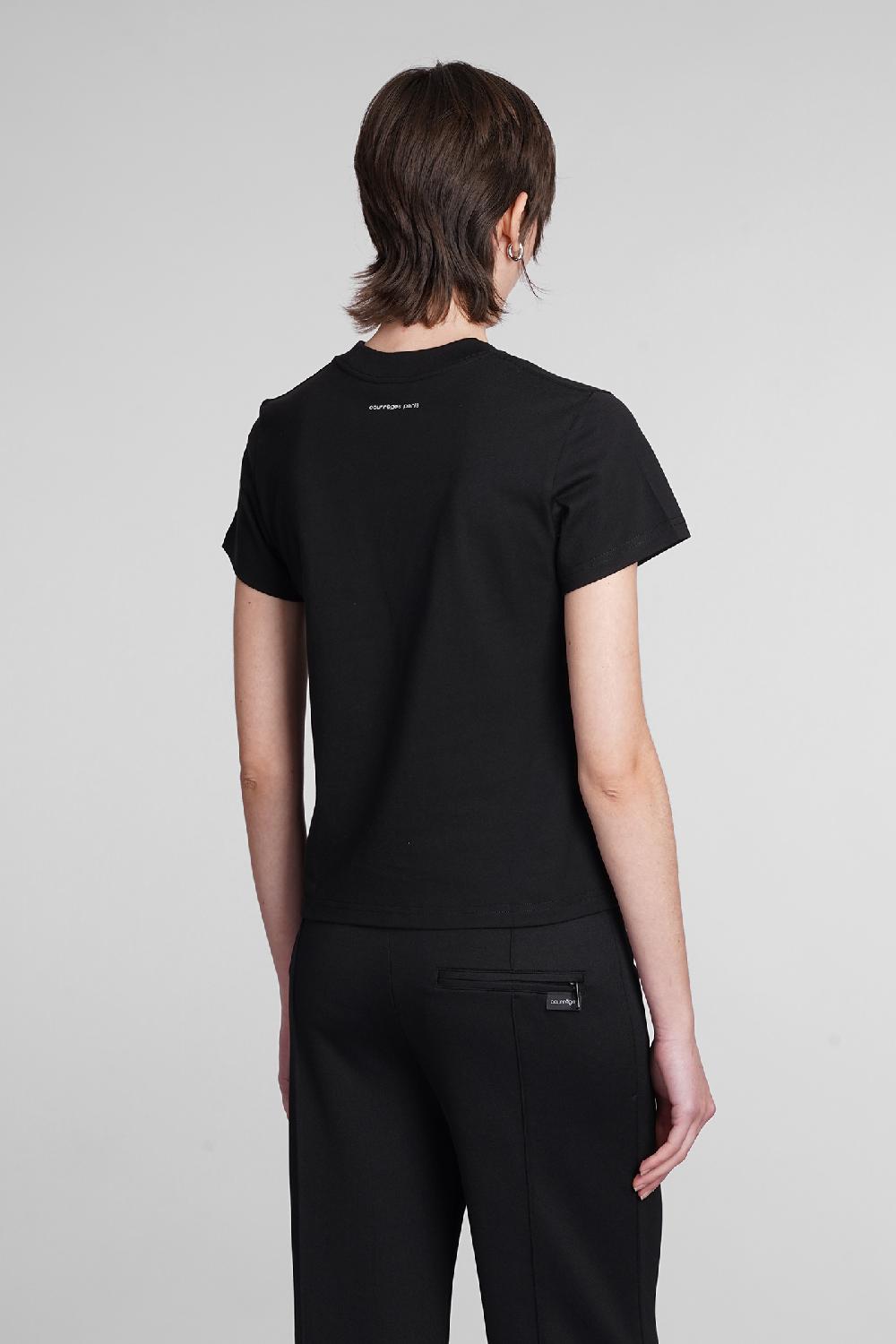 Deliberti Courreges T-shirt in cotone nero cod. 398520 - Deliberti The Luxury Shopping Fino Al -60%