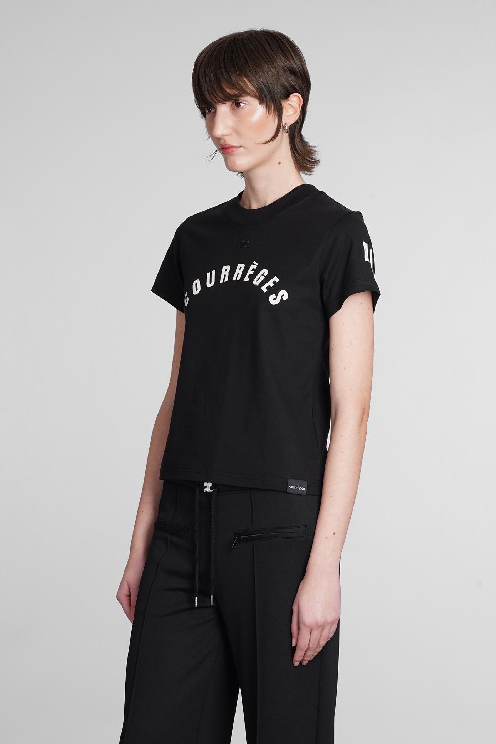 Deliberti Courreges T-shirt in cotone nero cod. 398520 - Deliberti The Luxury Shopping Fino Al -60%