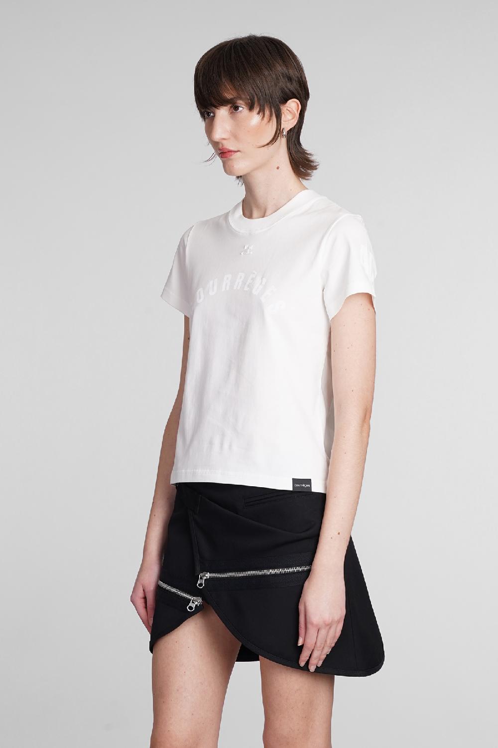 Deliberti Courreges T-shirt in cotone bianco cod. 398519 - Deliberti The Luxury Shopping Shopping Online