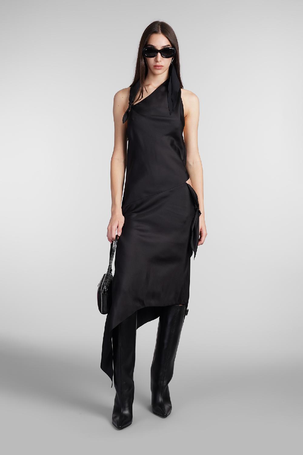 Deliberti Courreges Abito in seta nera cod. 409346 - Deliberti The Luxury Shopping Sottocosto
