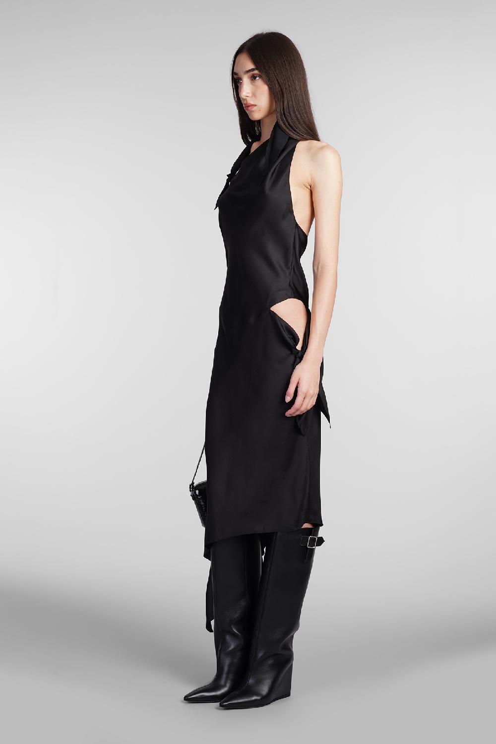 Deliberti Courreges Abito in seta nera cod. 409346 - Deliberti The Luxury Shopping Sottocosto
