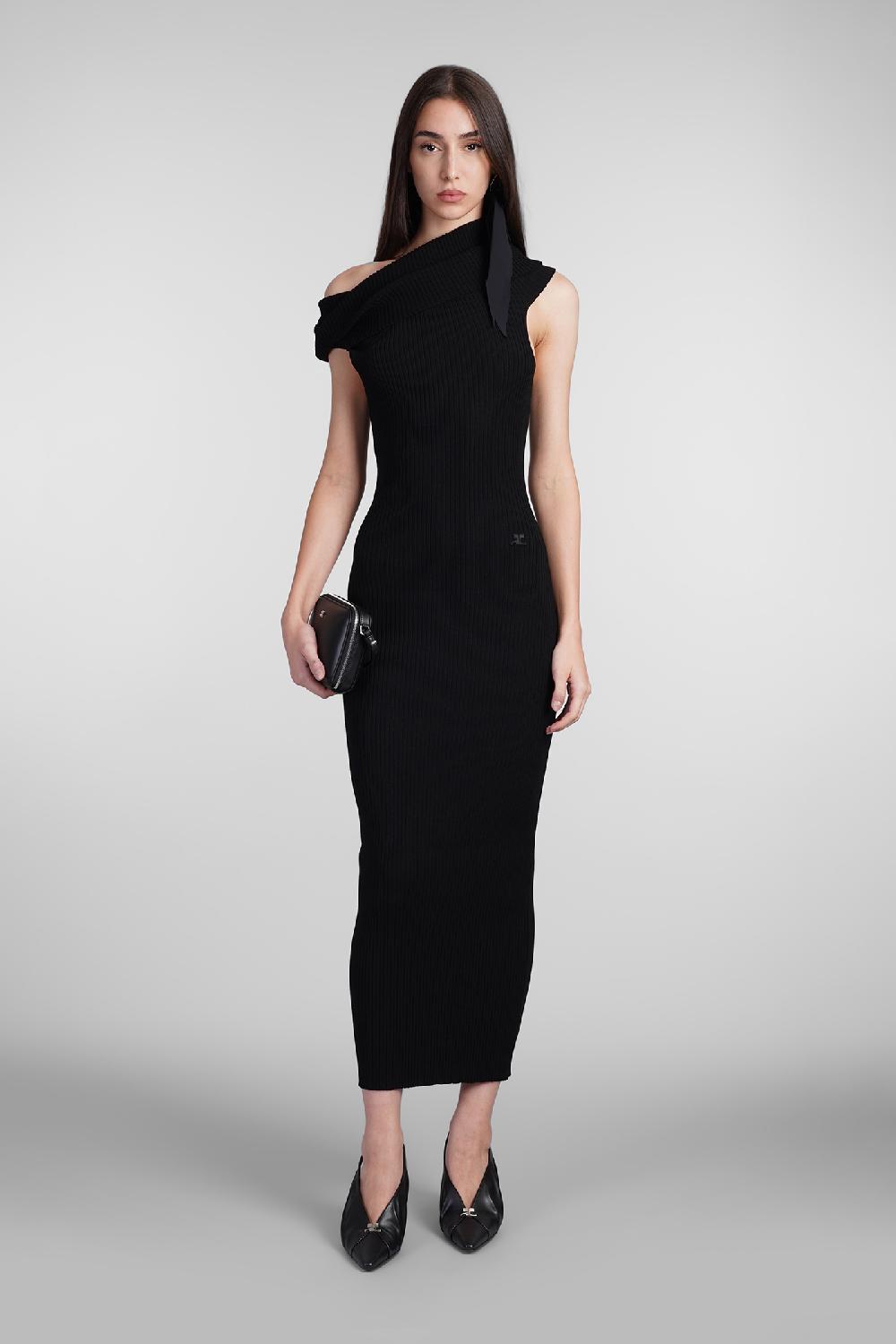 Deliberti Courreges Abito in viscosa nera cod. 408570 - Deliberti The Luxury Shopping Novità