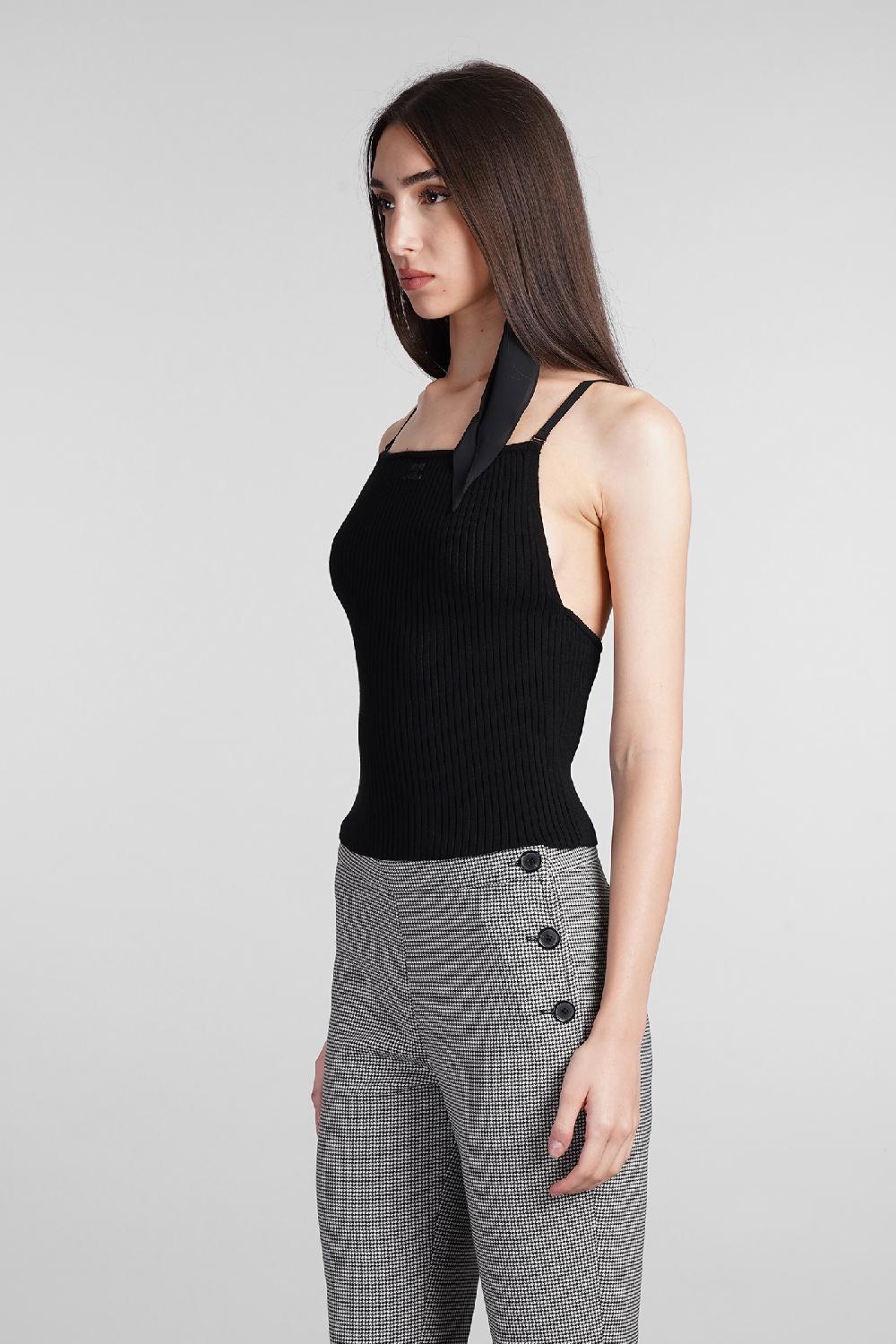 Deliberti Courreges Canotta in viscosa nera cod. 408571 - Deliberti The Luxury Shopping Presa