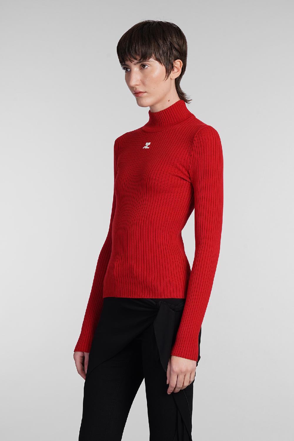 Deliberti Courreges Maglia in viscosa rossa cod. 408093 - Deliberti The Luxury Shopping Offerta