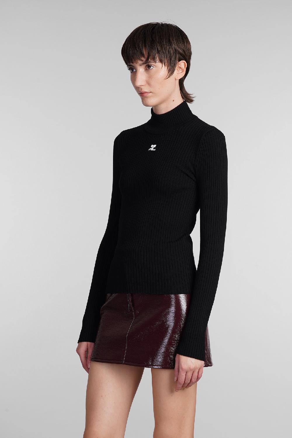 Deliberti Courreges Maglia in viscosa nera cod. 408094 - Deliberti The Luxury Shopping Economico