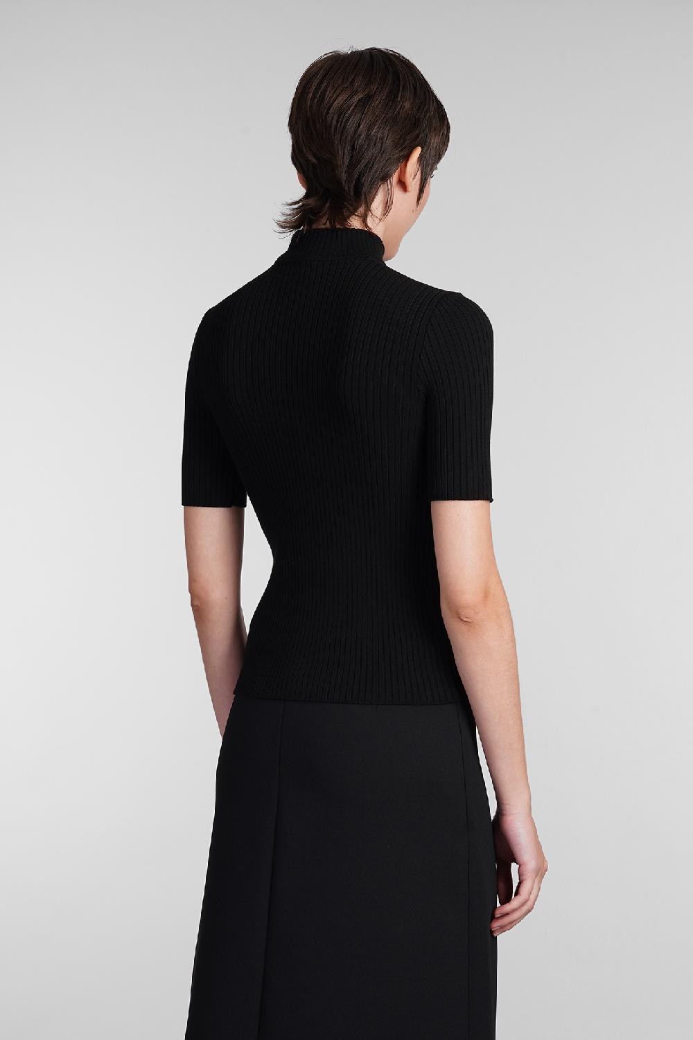 Deliberti Courreges Maglia in viscosa nera cod. 408097 - Deliberti The Luxury Shopping In Vendita