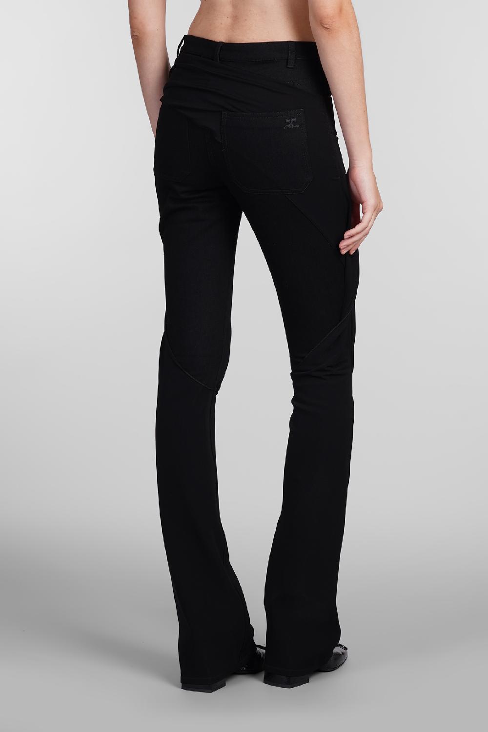 Deliberti Courreges Pantalone in cotone nero cod. 408106 - Deliberti The Luxury Shopping In Saldo