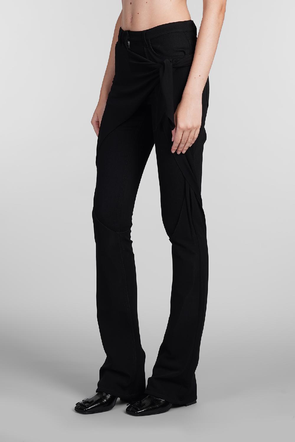 Deliberti Courreges Pantalone in cotone nero cod. 408106 - Deliberti The Luxury Shopping In Saldo