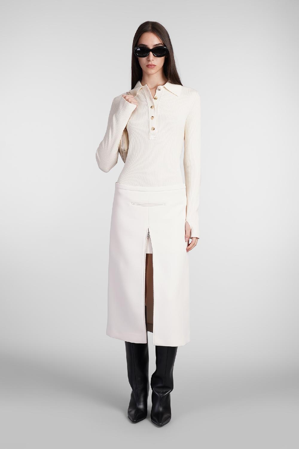 Deliberti Courreges Gonna in poliestere beige cod. 408120 - Deliberti The Luxury Shopping 2025