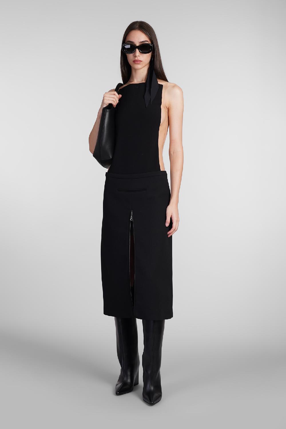 Deliberti Courreges Gonna in poliestere nero cod. 408121 - Deliberti The Luxury Shopping In Linea