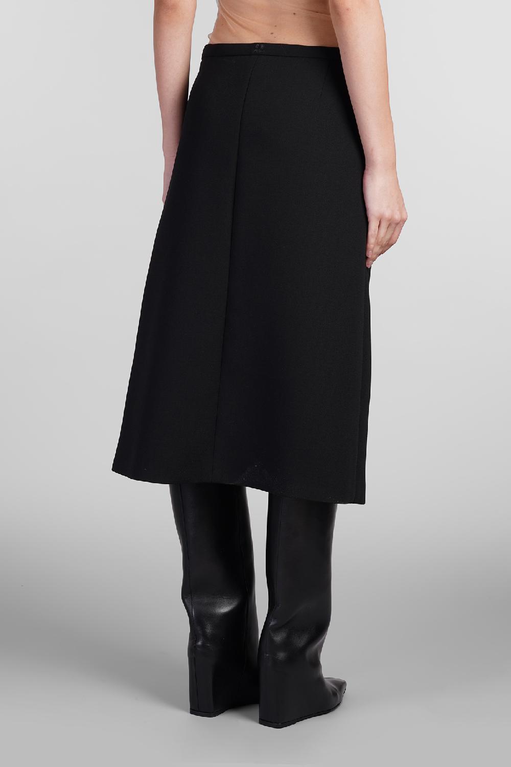 Deliberti Courreges Gonna in poliestere nero cod. 408121 - Deliberti The Luxury Shopping In Linea