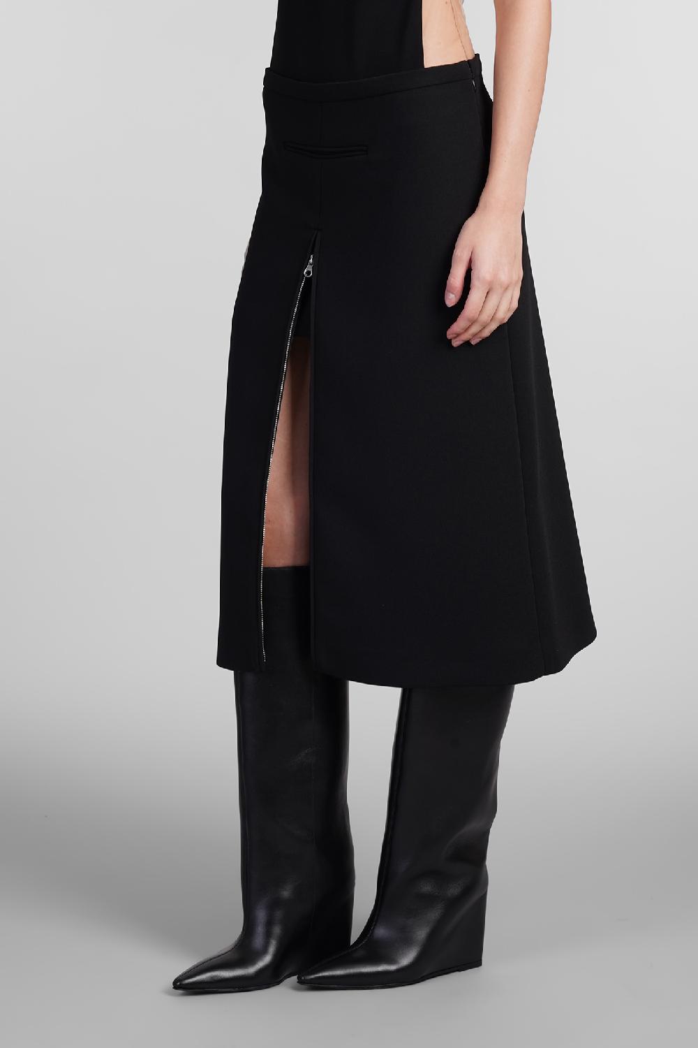Deliberti Courreges Gonna in poliestere nero cod. 408121 - Deliberti The Luxury Shopping In Linea