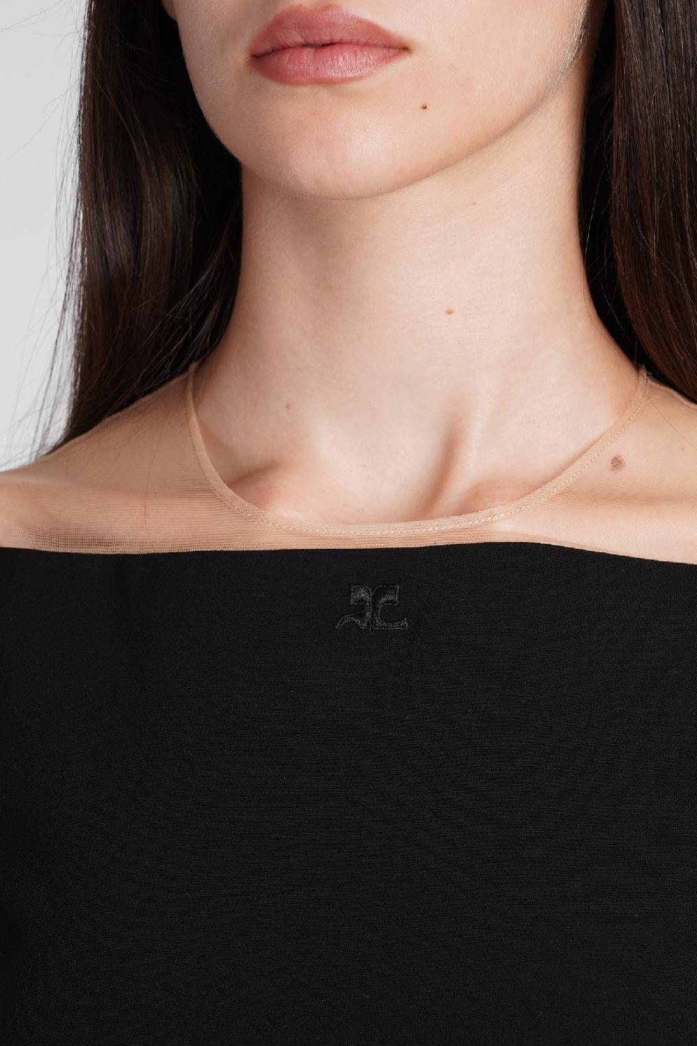 Deliberti Courreges Body in poliestere nero cod. 408554 - Deliberti The Luxury Shopping Nuovo