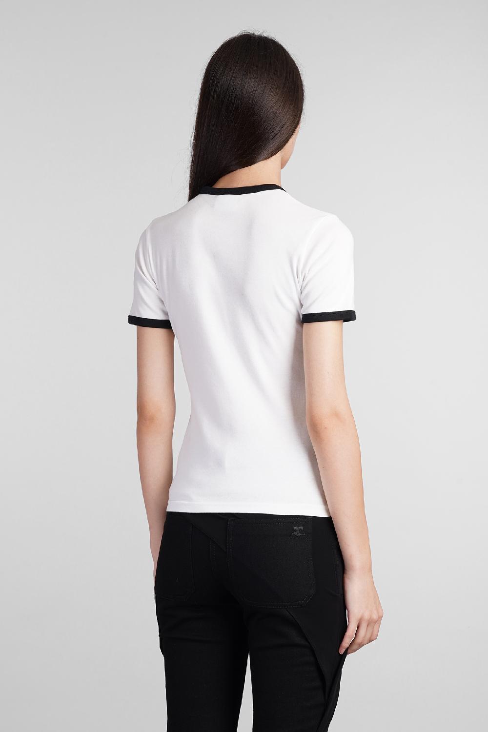 Deliberti Courreges T-shirt in cotone bianco cod. 408558 - Deliberti The Luxury Shopping Vendita