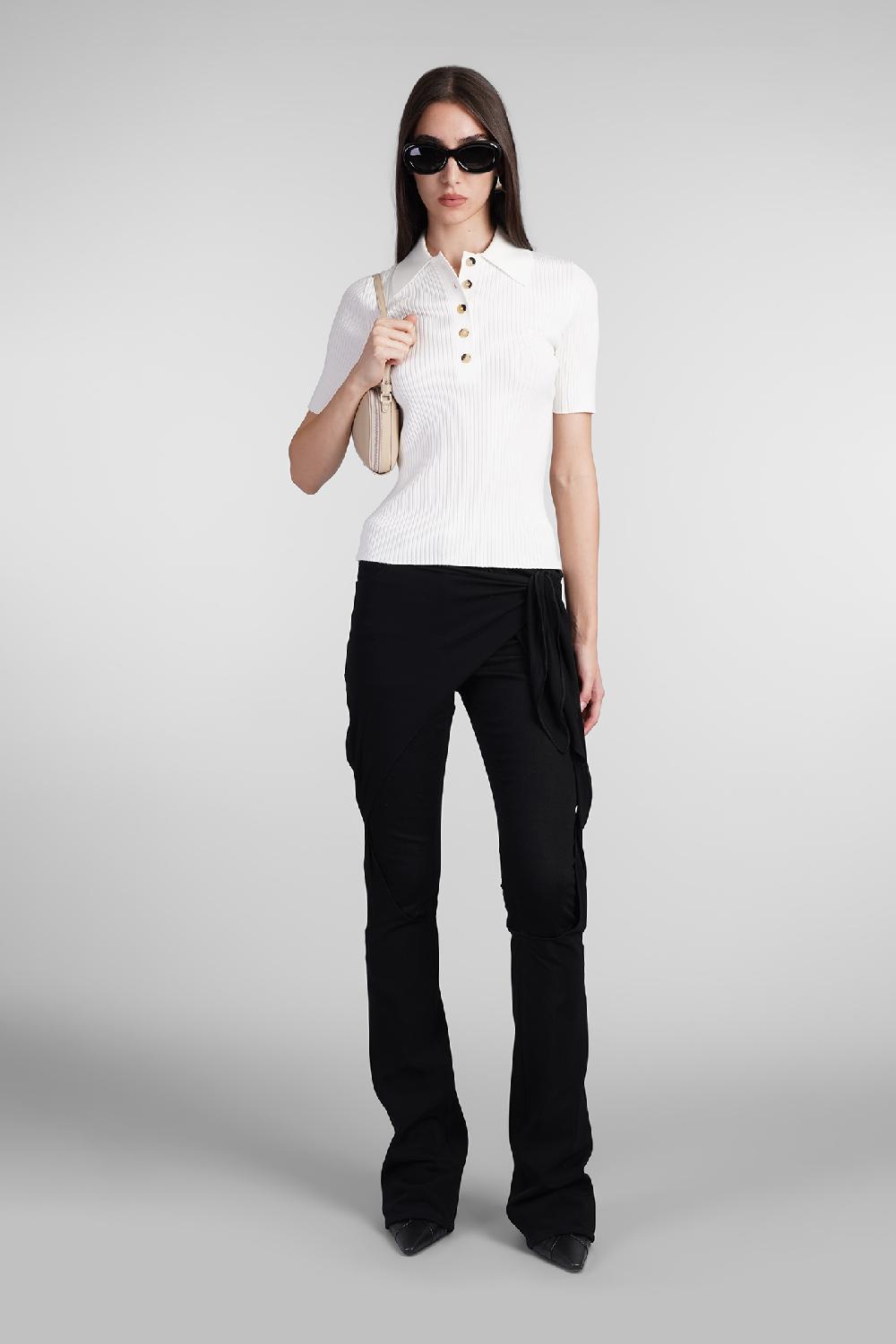 Deliberti Courreges Polo in viscosa beige cod. 408560 - Deliberti The Luxury Shopping Spedizione Gratuita