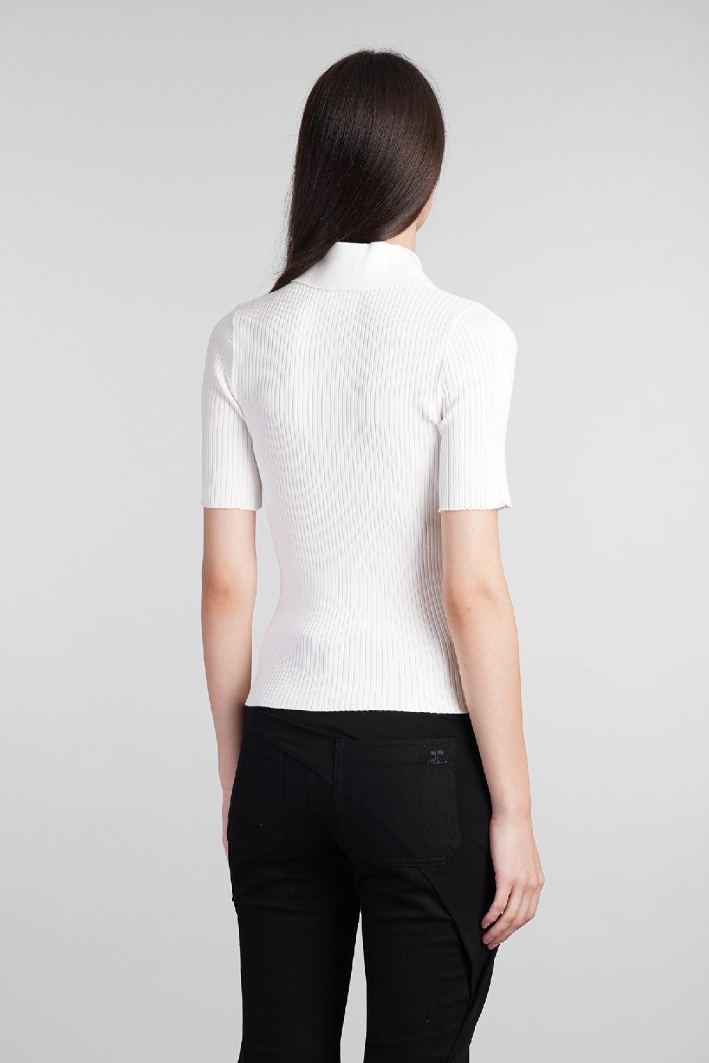 Deliberti Courreges Polo in viscosa beige cod. 408560 - Deliberti The Luxury Shopping Spedizione Gratuita