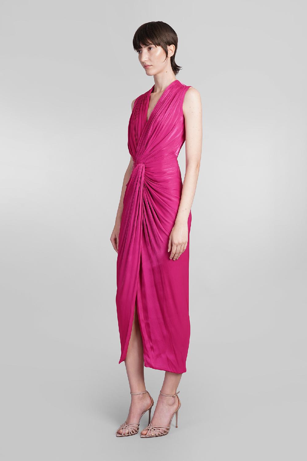 Deliberti Costarellos Abito franca in poliestere fucsia cod. 401966 - Deliberti The Luxury Shopping Consegna Veloce