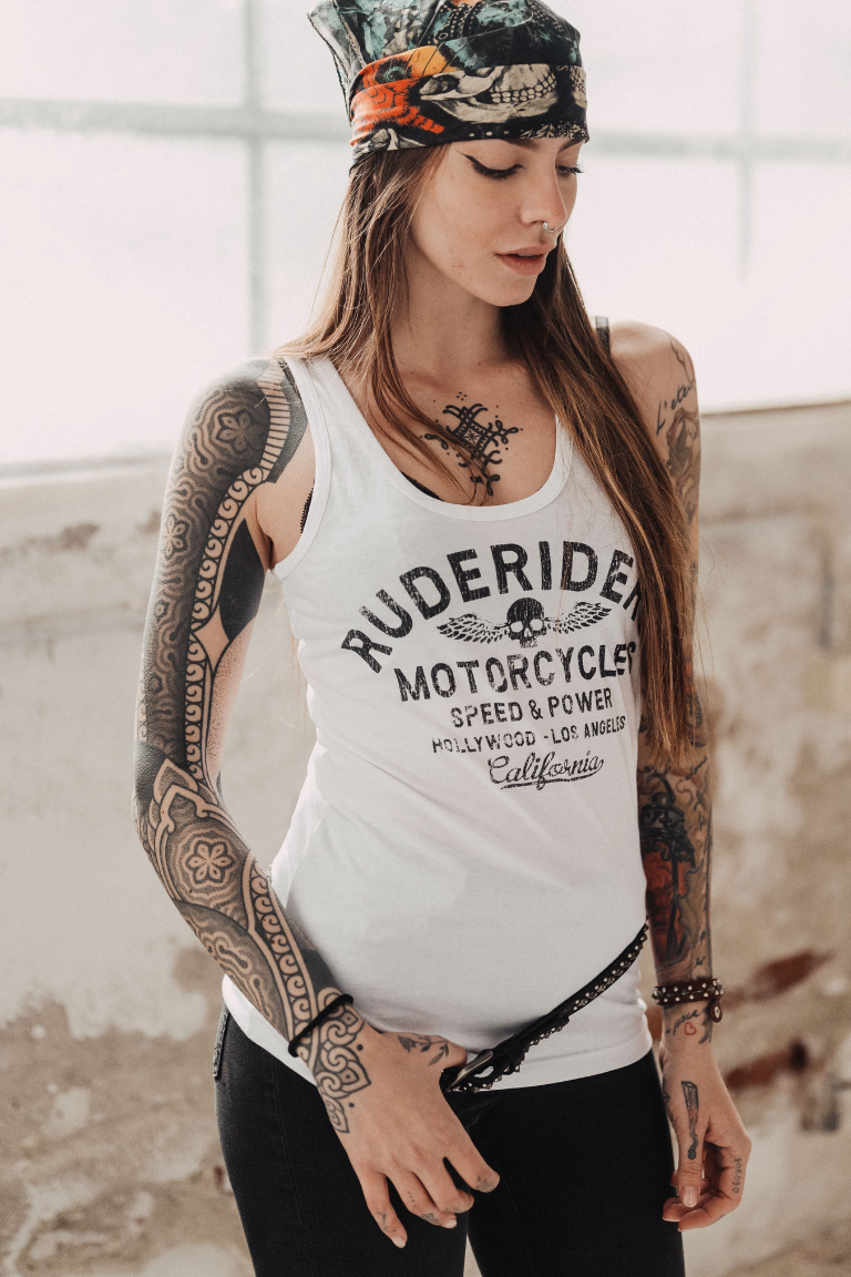 Rude Riders Canotta Donna Rude Riders Bianca Vendite Flash