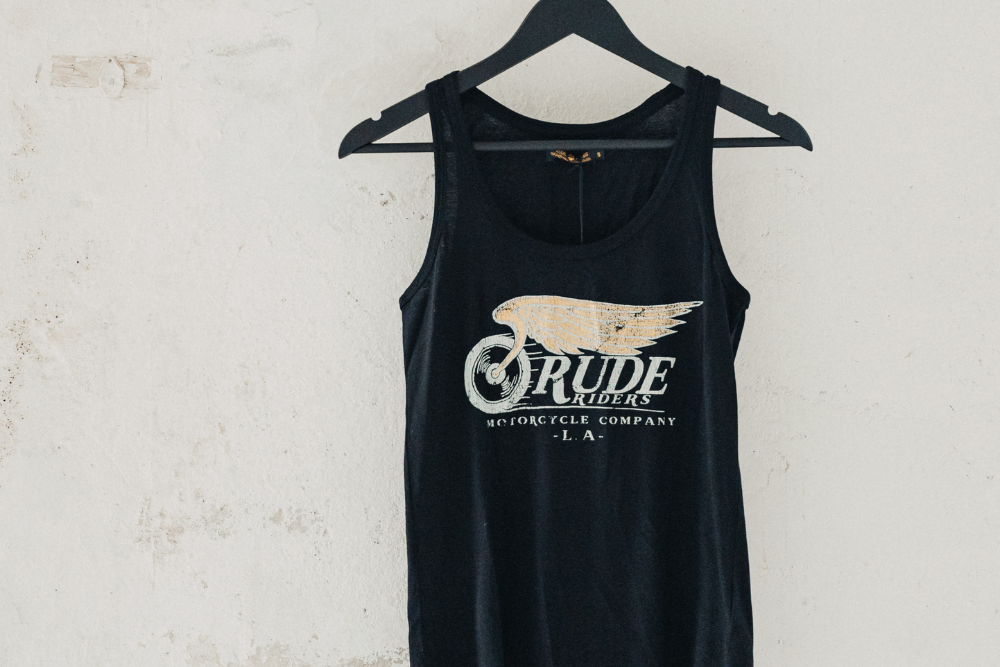 Rude Riders Canotta Donna Flying Wheel Nera Negozio