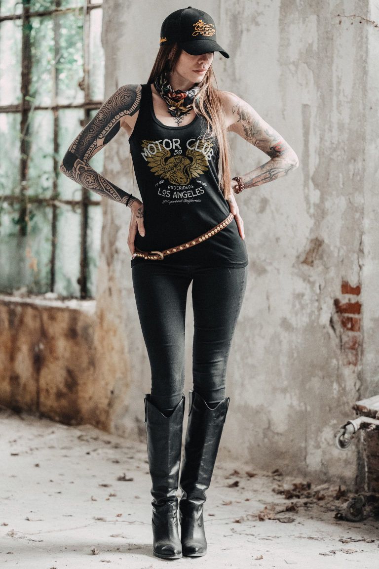 Rude Riders Canotta Donna Motor Brigade Nera 2025