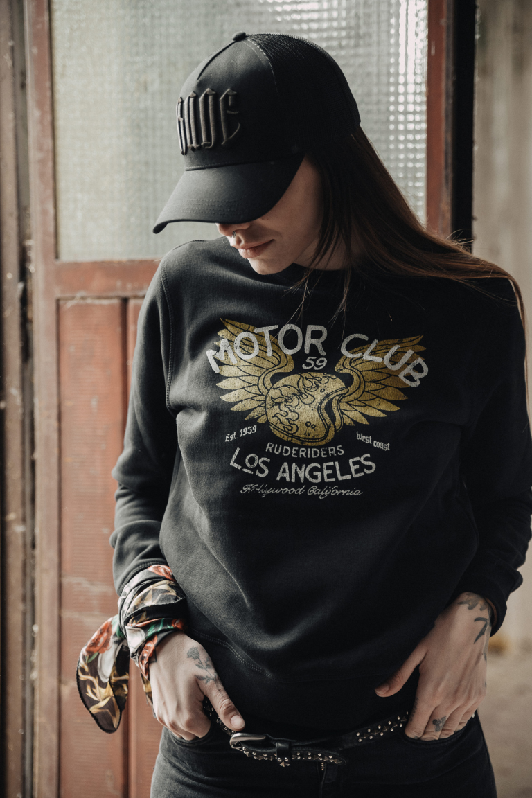 Rude Riders Felpa Donna Motor Brigade Qualità