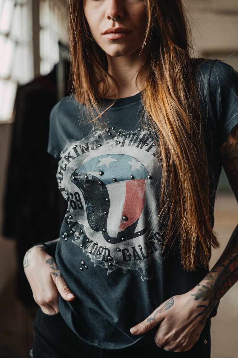 Rude Riders T-Shirt Donna Stunt W Spedizione Gratuita
