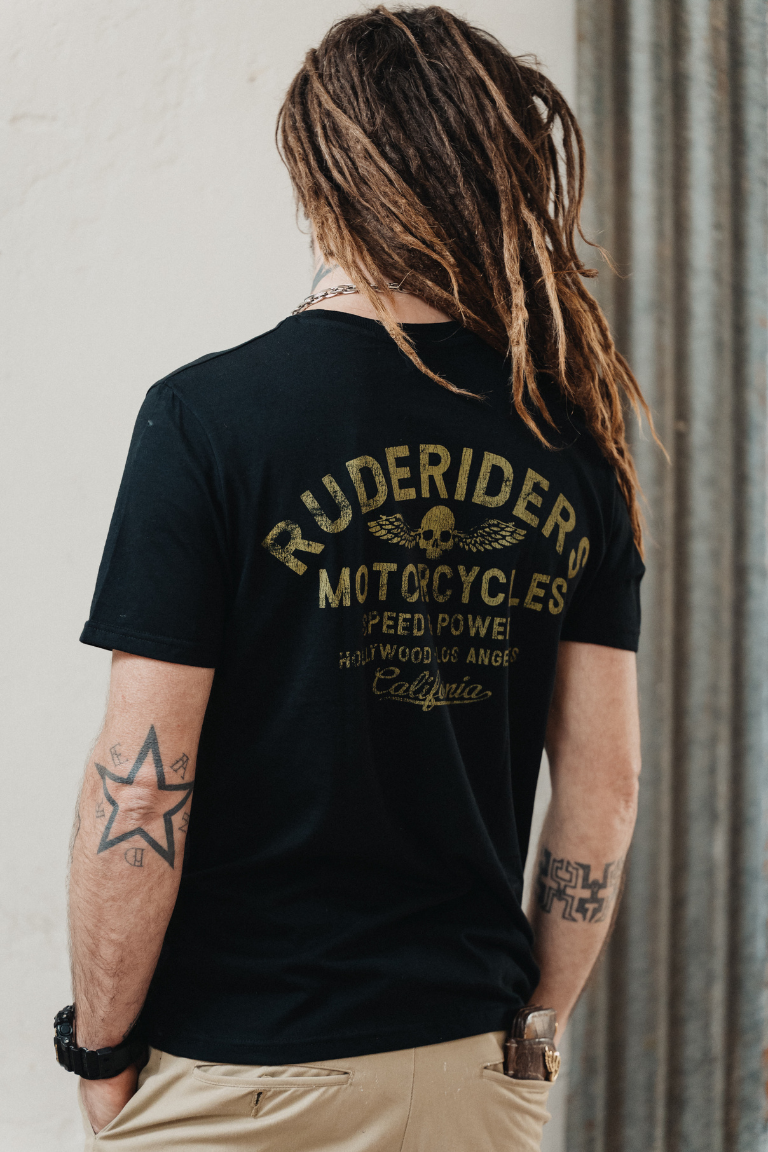Rude Riders T-Shirt Uomo Rude Riders Nera Prezzo Ridotto