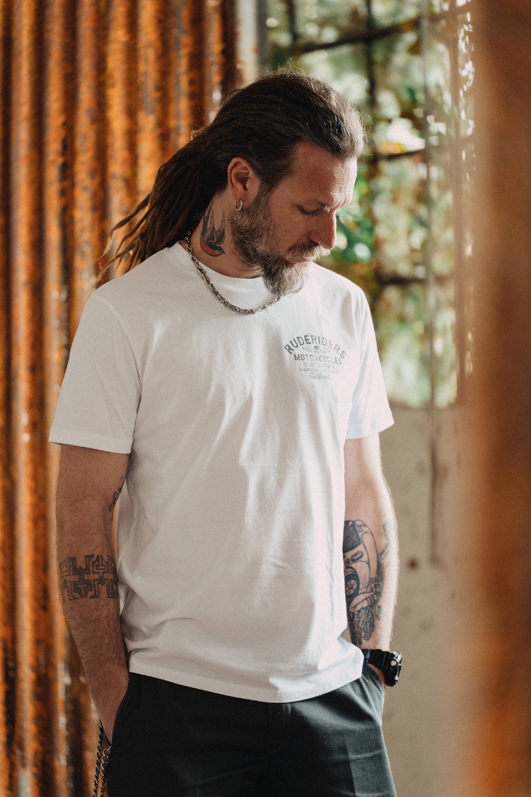 Rude Riders T-Shirt Uomo Rude Riders Bianca Sottocosto