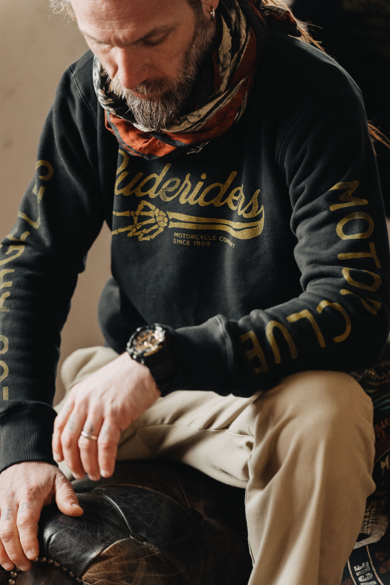 Rude Riders Felpa Capsule Uomo Rude Motor Club Sconto