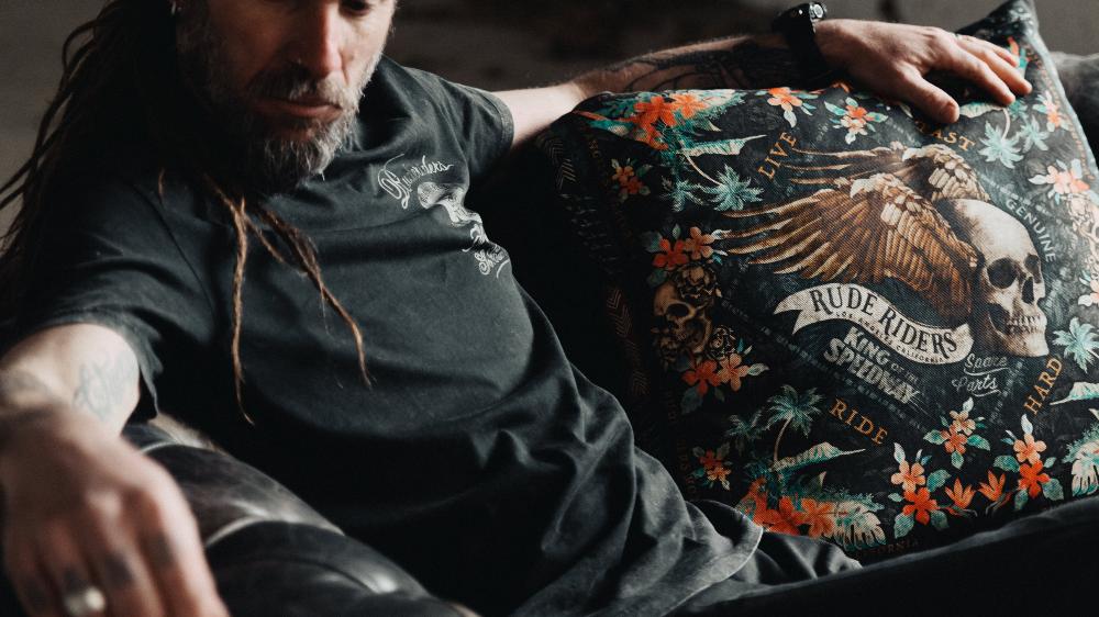 Rude Riders T-Shirt Uomo Born Free Vendita Economica