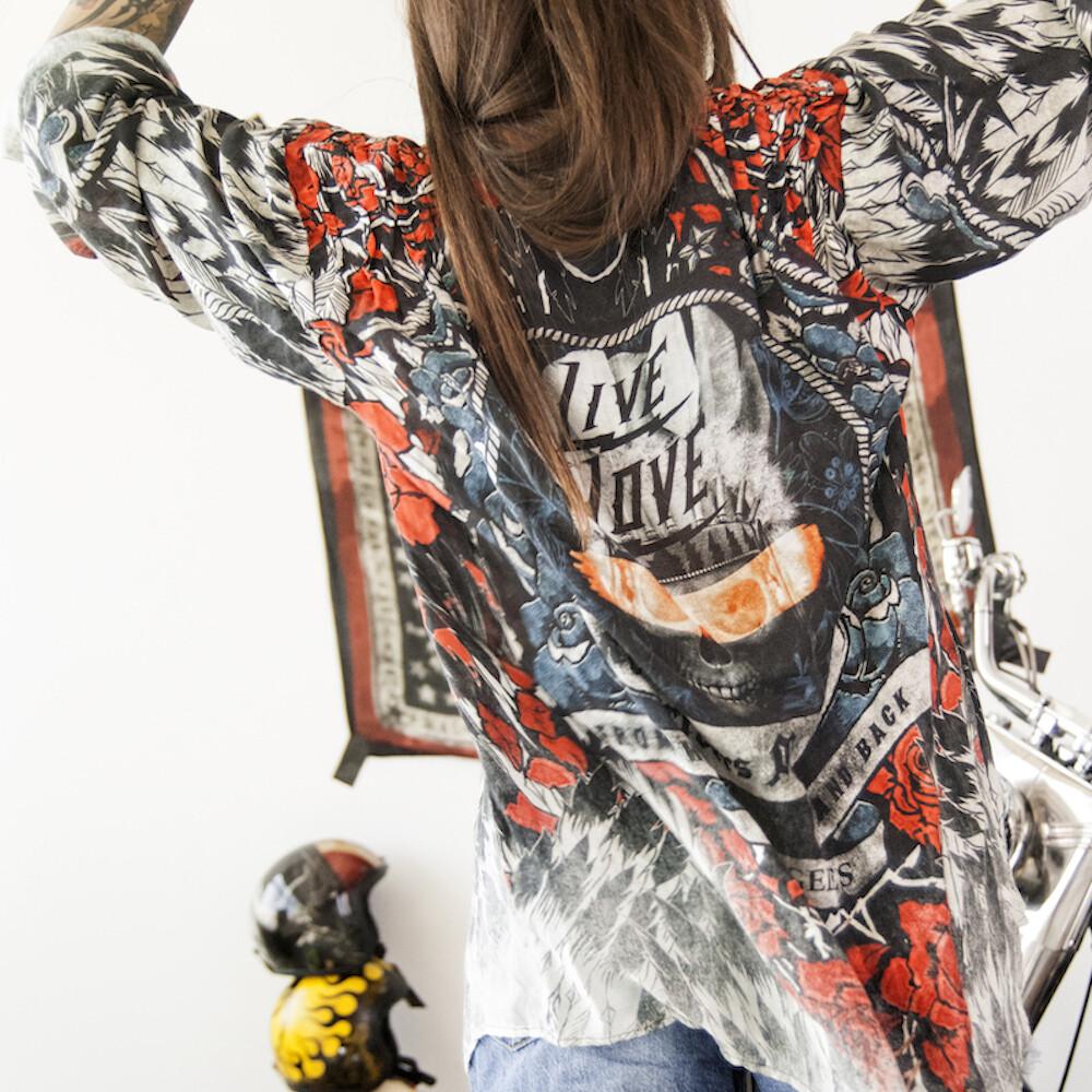 Rude Riders Shirt Donna Roses In Linea